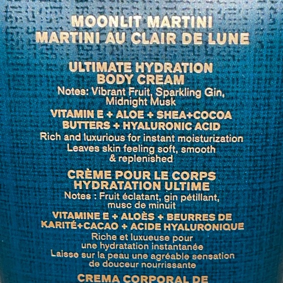 Bath & Body Works Moonlit Martini Body Cream 8oz Discontinued New - Picture 3 of 3